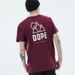 Dope ежедневна тениска 4PZP355 покачване бордо мъже