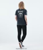 Dope обикновена тениска 4PZP885 палма избелена черна Жени - Image 9
