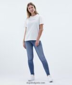 Dope обикновена тениска 4PZP893 гама бяло Жени - Image 4