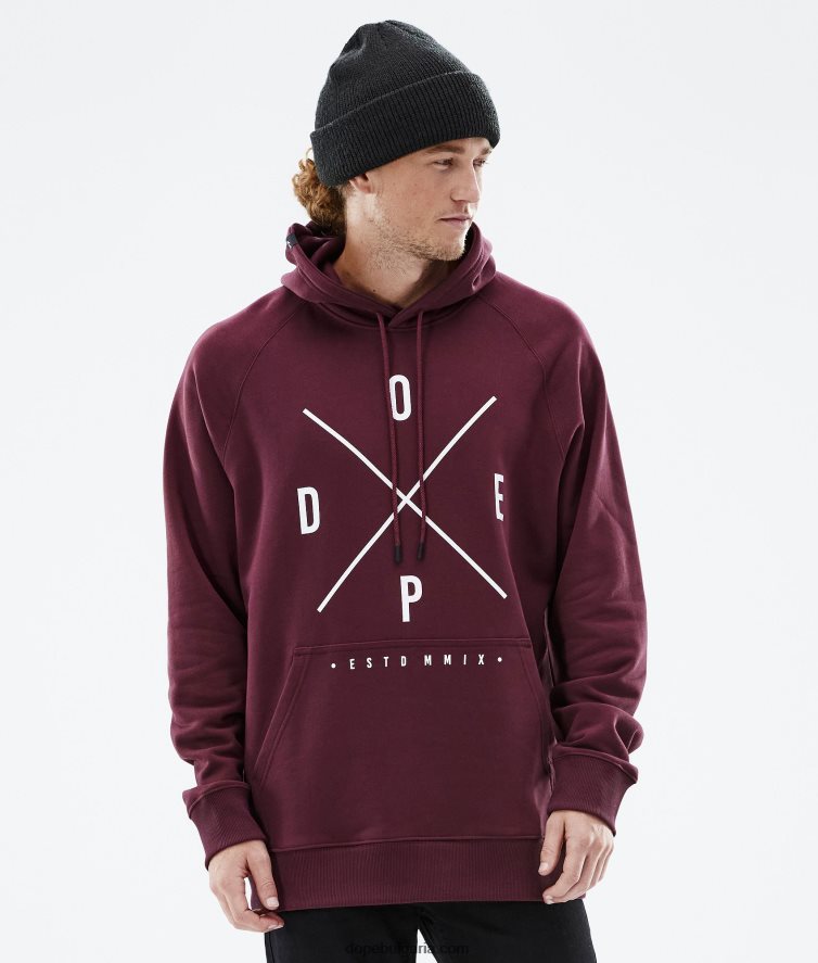 dope_d0bed0b1d189d0b0_d0bad0b0d187d183d0bbd0bad0b0_4pzp302_2x_d0bdd0b0d0b3d0bed180d0b5_d0b1d0bed180d0b4d0be_d0bcd18ad0b6d0b5.jpg Dope обща качулка 4PZP302 2x нагоре бордо мъже - Image 1