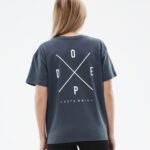 Dope стандартна w тениска 4PZP899 2x up метален син Жени