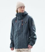 Dope яке за открито с пълен цип blizzard light 4PZP116 метално синьо мъже